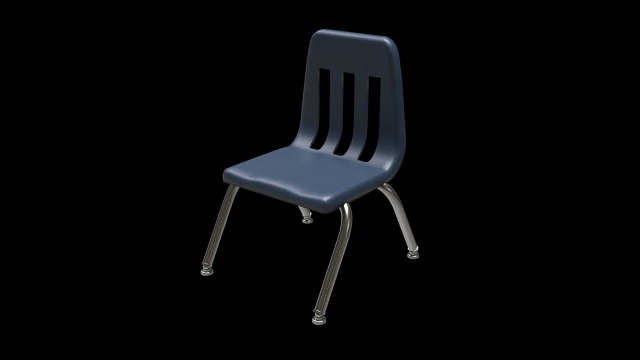 school classroom student chair 2 3D Model .c4d .max .obj .3ds .fbx .stl .blend