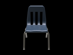 school classroom student chair 2 Model 3D