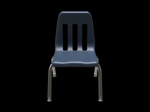 school classroom student chair 2 3D Model