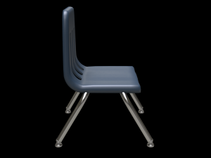 school classroom student chair 2 Model 3D
