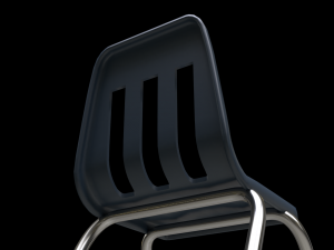 school classroom student chair 2 Model 3D