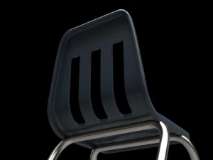 school classroom student chair 2 3D Model