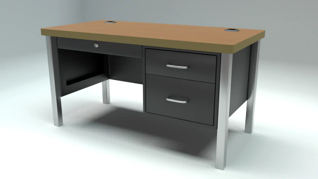 school classroom teachers desk 3D Model .c4d .max .obj .3ds .fbx .stl .blend 