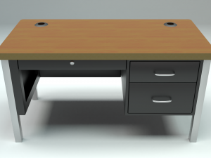 school classroom teachers desk Modèle 3D