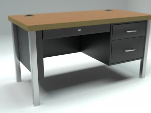 school classroom teachers desk 3D Model