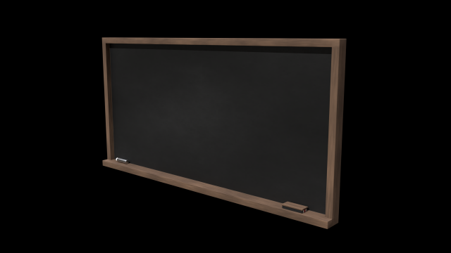 school classroom chalkboard set 3D Модель .c4d .max .obj .3ds .fbx .stl .blend 