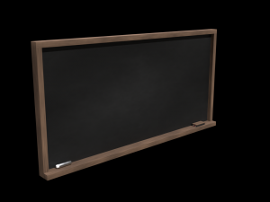 school classroom chalkboard set 3D Модель