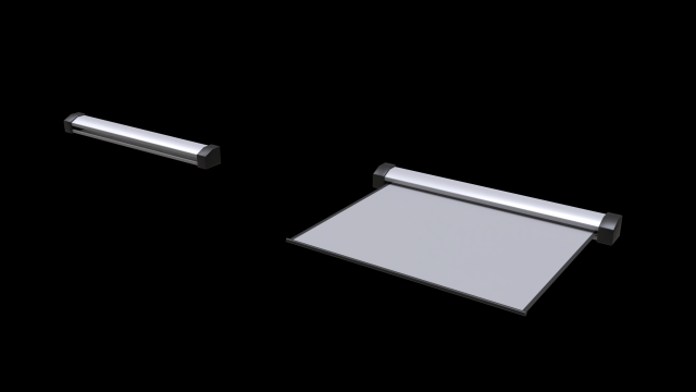 classroom projector screen set Model 3D .c4d .max .obj .3ds .fbx .stl .blend 