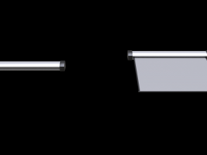 classroom projector screen set Model 3D