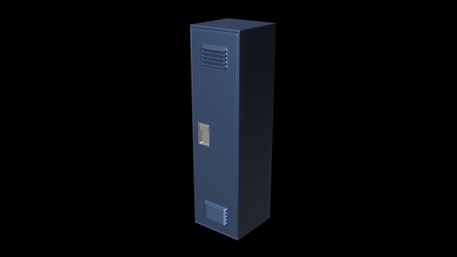 school locker set Model 3D .c4d .max .obj .3ds .fbx .stl .blend 