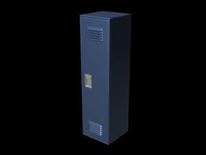 school locker set 3D Model