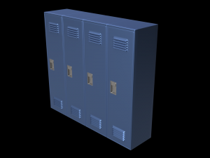 school locker set Model 3D