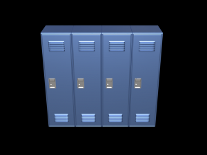 school locker set Model 3D