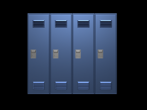 school locker set Model 3D