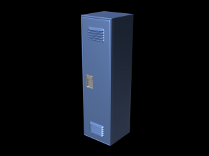 school locker set Model 3D