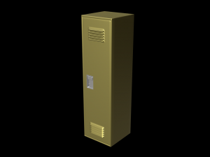 school locker set Model 3D