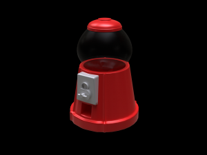 gumball machine filled with gumballs 3D 모델