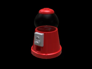 gumball machine filled with gumballs 3D Model