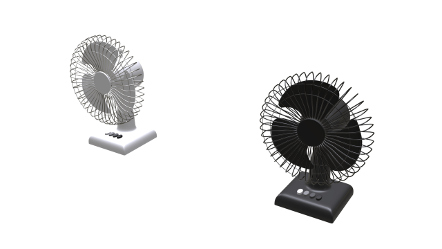 household table fan 3D Model .c4d .max .obj .3ds .fbx .stl .blend 