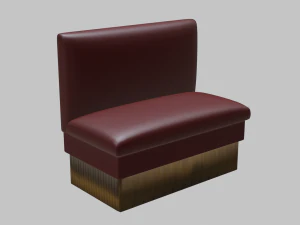 restaurant half booth 3D Model