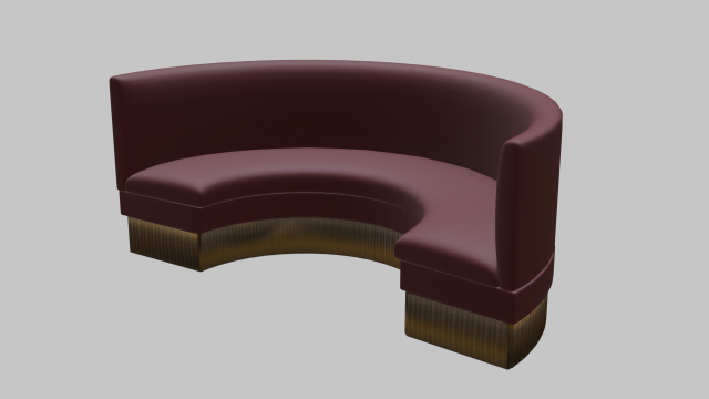restaurant circular booth 3D मॉडल .c4d .max .obj .3ds .fbx .stl .blend 