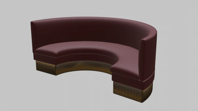 restaurant circular booth 3D Model .c4d .max .obj .3ds .fbx .stl .blend 