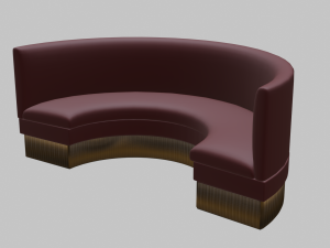 restaurant circular booth 3D मॉडल