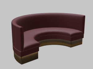 restaurant circular booth 3D मॉडल