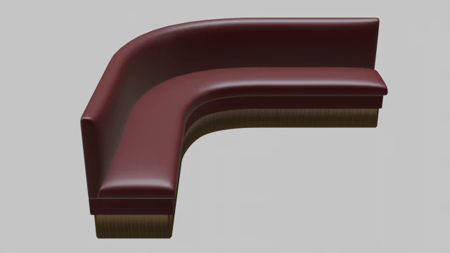 restaurant corner booth 3D Model .c4d .max .obj .3ds .fbx .stl .blend 
