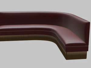 restaurant corner booth 3D Model