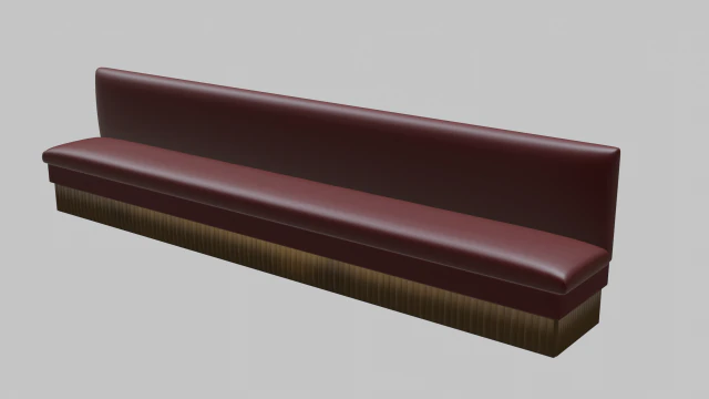 restaurant wall booth 3D Model .c4d .max .obj .3ds .fbx .stl .blend 
