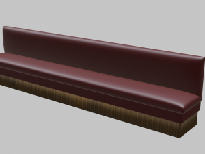 restaurant wall booth 3D Model