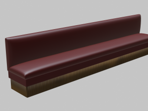 restaurant wall booth 3D 模型
