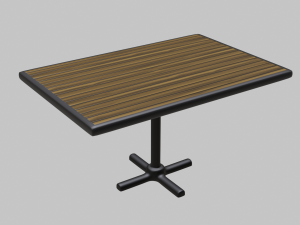restaurant regular table 3D मॉडल