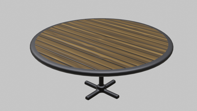 restaurant circular table 3D Model .c4d .max .obj .3ds .fbx .stl .blend 