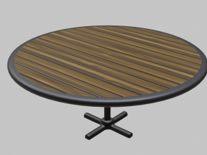 restaurant circular table 3D मॉडल