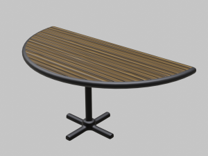 restaurant semi circle table 3D Model