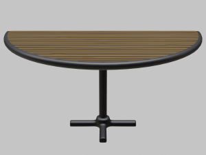 restaurant semi circle table 3D मॉडल