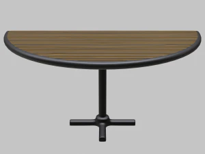restaurant semi circle table 3D Model