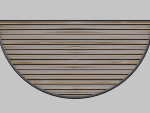 restaurant semi circle table 3D Model