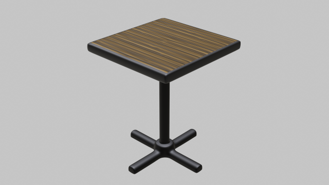 restaurant single table Modelo 3D .c4d .max .obj .3ds .fbx .stl .blend 