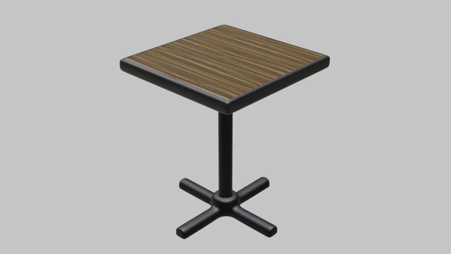 restaurant single table 3D Model .c4d .max .obj .3ds .fbx .stl .blend 