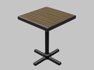 restaurant single table 3D मॉडल