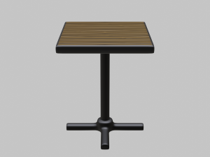 restaurant single table Modelo 3D