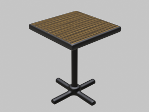 restaurant single table Modelo 3D
