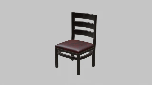 restaurant dining chair 1 3D Model .c4d .max .obj .3ds .fbx .stl .blend 