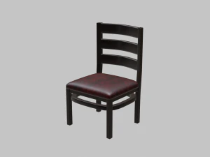 레스토랑 식당 의자 1 3D 모델