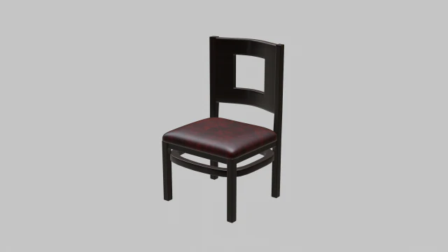 restaurant dining chair 2 3D Model .c4d .max .obj .3ds .fbx .stl .blend