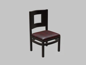 restaurant dining chair 2 3D Model
