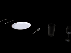 restaurant silverware set 3D Model